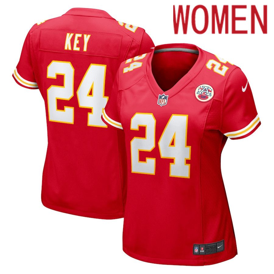 Women Kansas City Chiefs 24 Devon Key Nike Red Game NFL Jersey